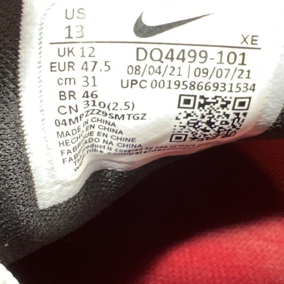 Nike Air Zoom Pegasus 38 - DQ4499 101 - Sail/Black-Red-Men's 13, UK12, EUR 47.5 - Picture 9 of 13